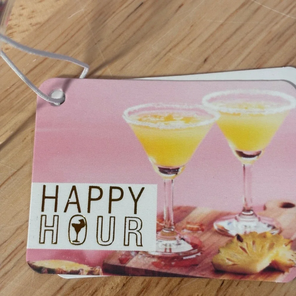 Bread and Butter Howdy Howdy Howdy Pink Coasters Set of‎ 4 Happy Hour New